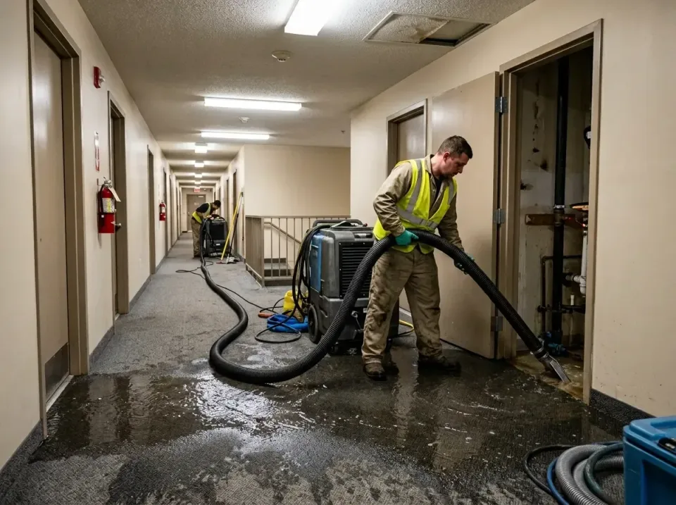 multi-unit-apartment-hallway-f-005 — frequently asked questions, Emergency Burst Pipe Water Extraction & Removal in Winchest…